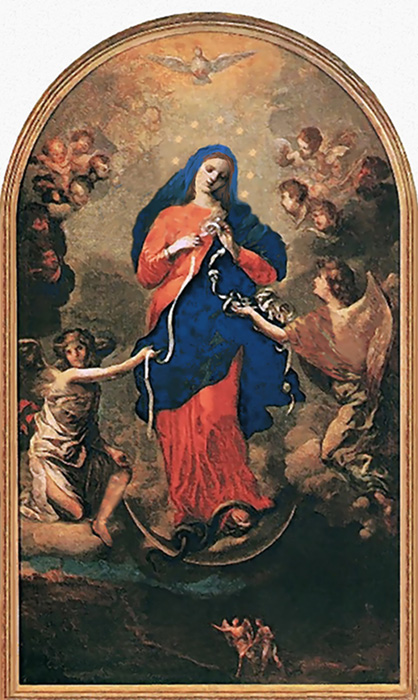 Mary, Undoer of Knots, veiled, as 
          adapted by Raymond Lloyd Richmond, Ph.D.